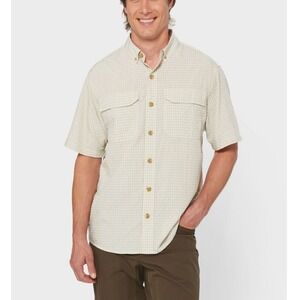 Duluth Men's Whitecap Gray Grid Check Armachillo Relaxed Fit Shirt Size 3XL